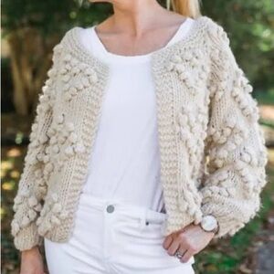 Chicwish Cream Textured Knit Your Love Cardigan